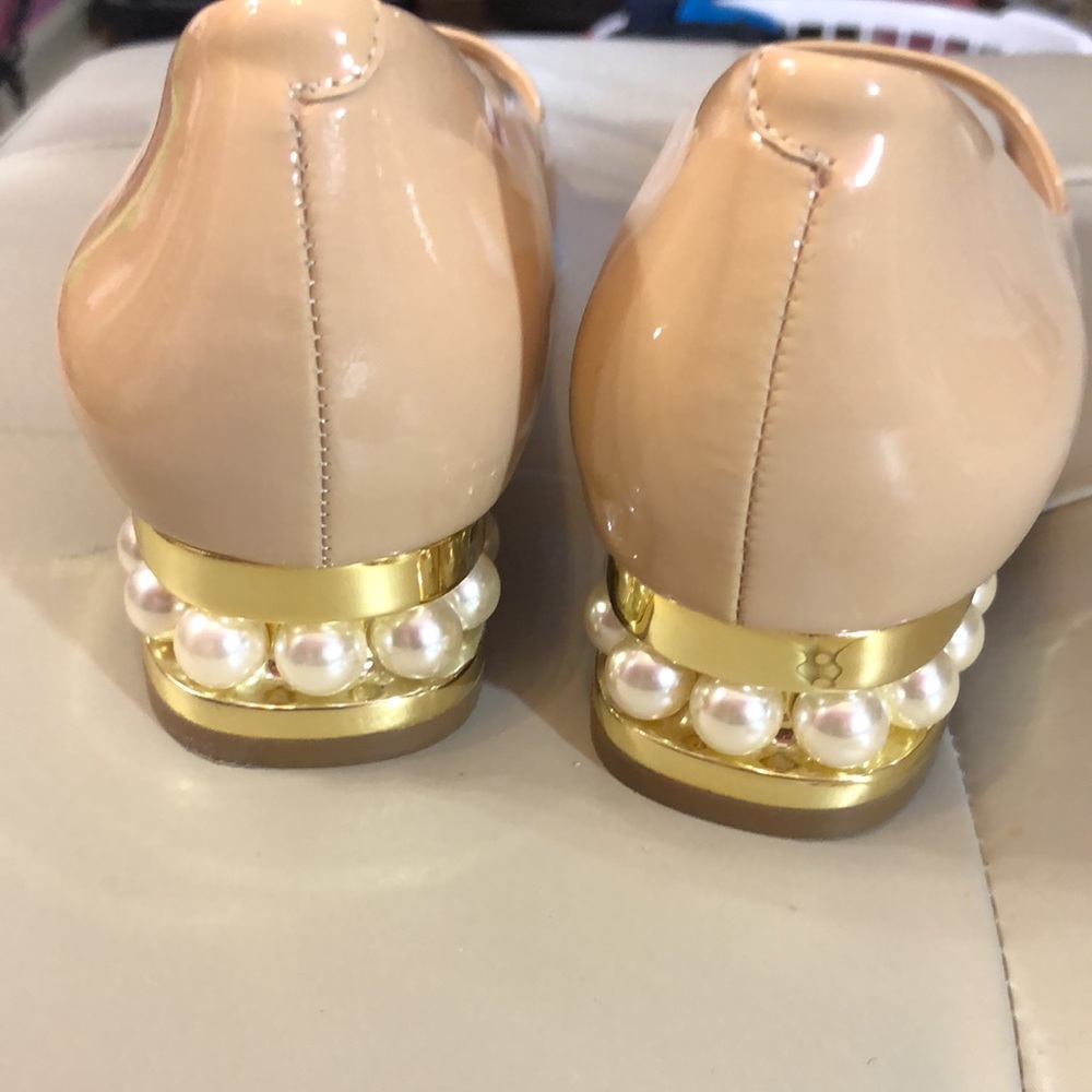 KL Nude leather/pearls shoes - Picture 4 of 11